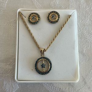 Costume jewelry necklace and earring set